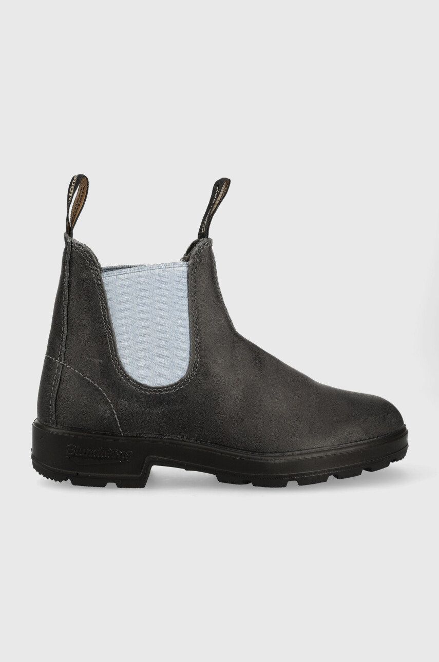 Semišové kotníkové boty Blundstone 2209 dámské, šedá barva, na plochém podpatku, zateplené - šedá - 