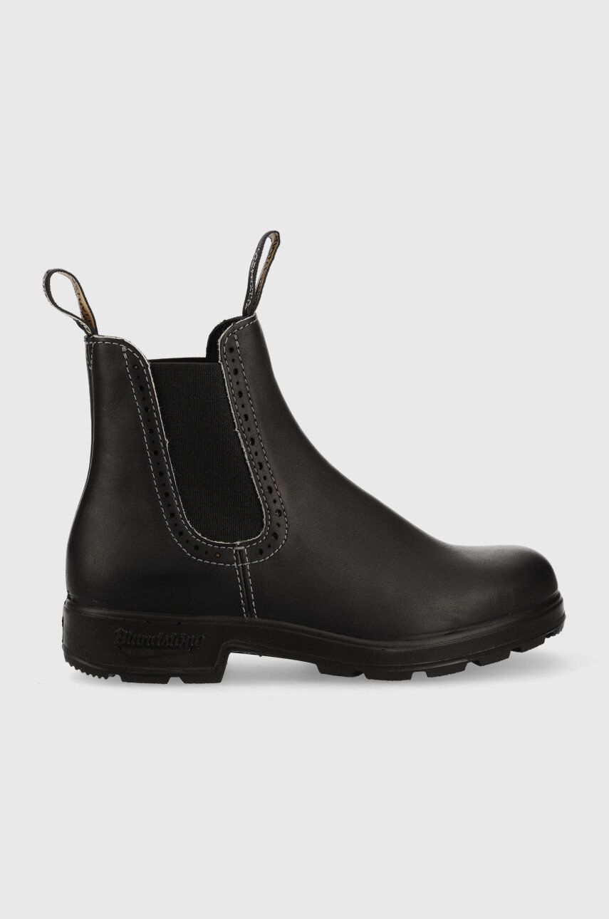 E-shop Kožené kotníkové boty Blundstone 1448 dámské, černá barva, na plochém podpatku