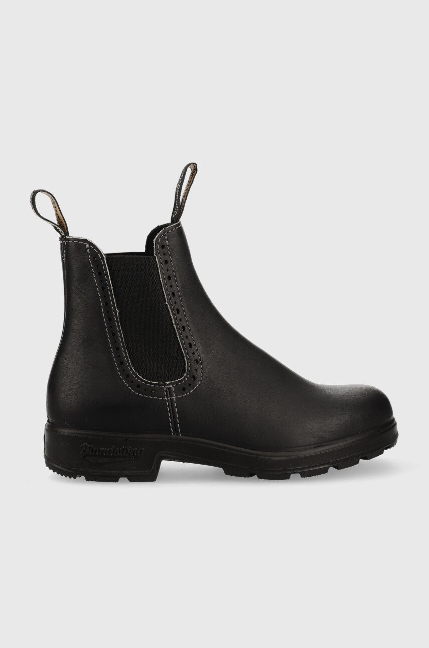 Blundstone ghete chelsea de piele 1448 femei, culoarea negru, cu toc plat