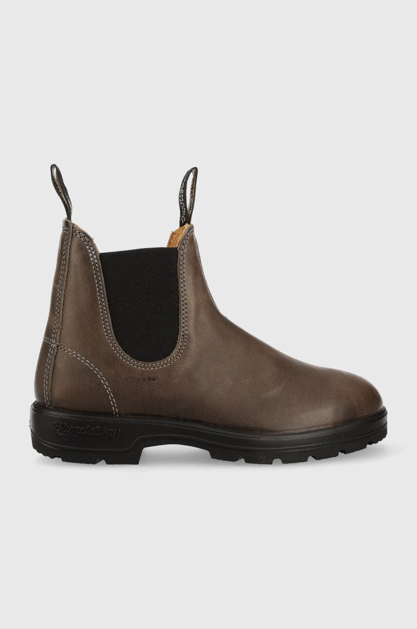 Blundstone ghete chelsea de piele 1469 femei, culoarea gri, cu toc plat