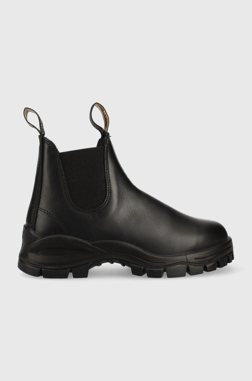 E-shop Kožené kotníkové boty Blundstone 2240 dámské, černá barva, na platformě