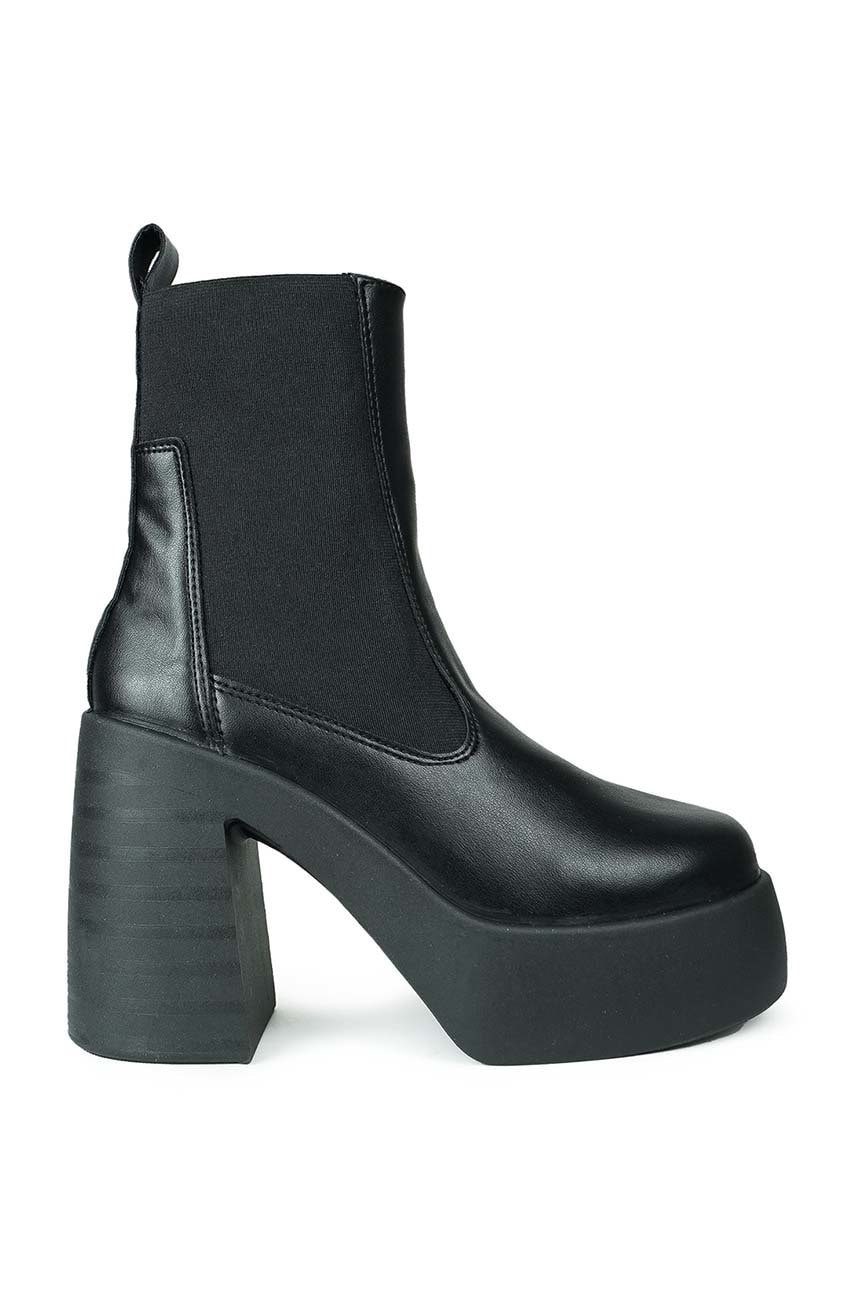 Altercore botine Ebony femei, culoarea negru, cu platforma