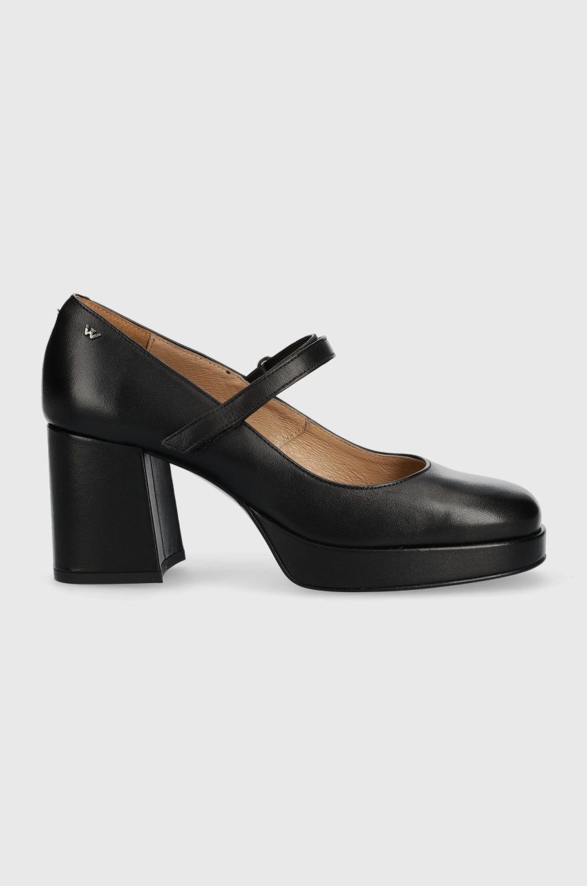 Wojas pantofi de piele culoarea negru, cu toc drept femei 2023-09-23