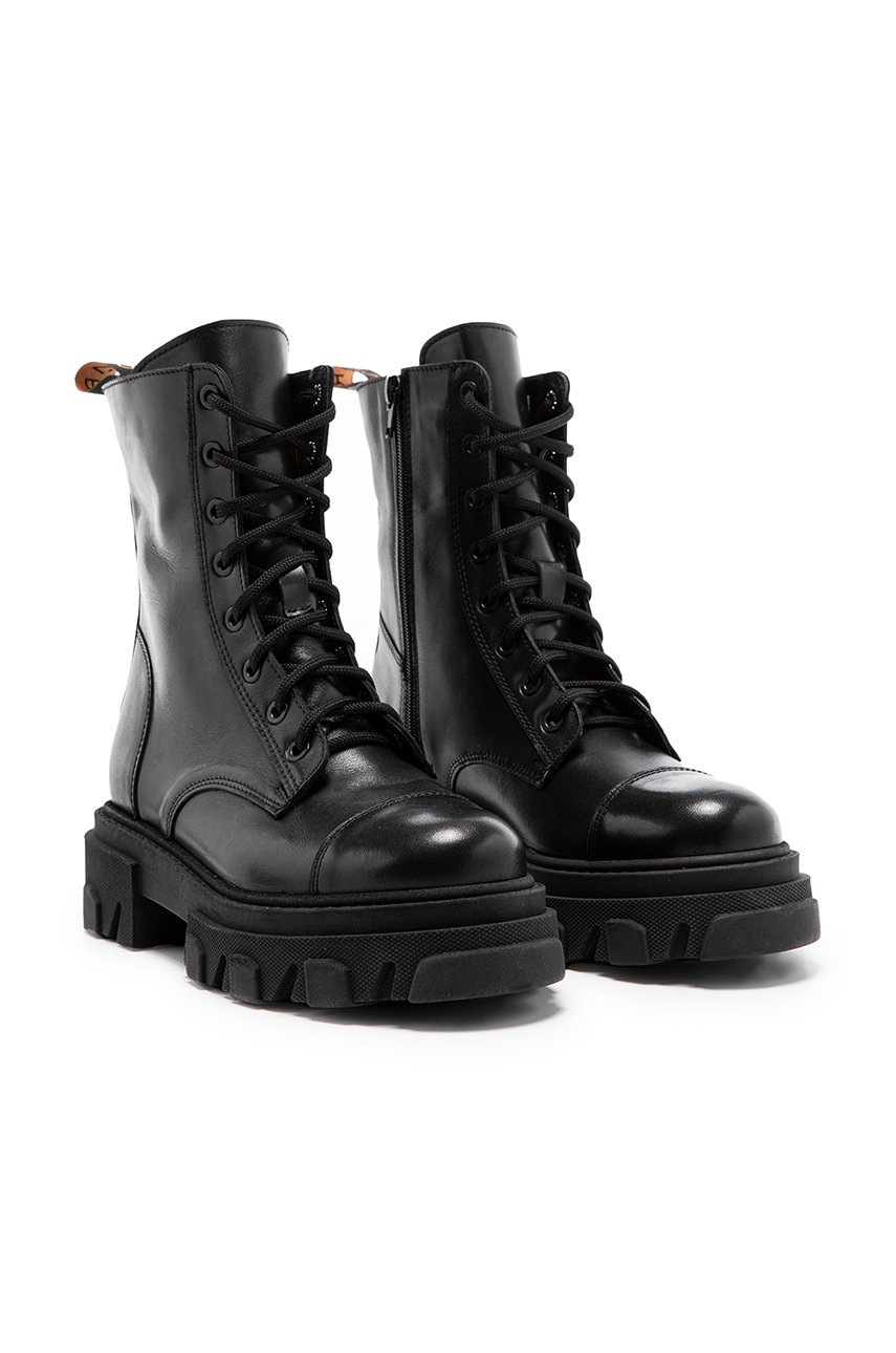 

Шкіряні черевики Charles Footwear жіночі колір чорний на платформі