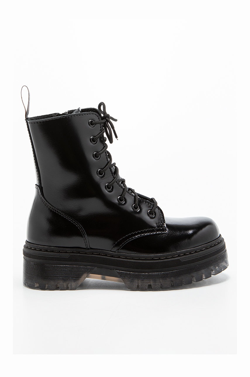 

Кожени кубинки Charles Footwear в черно с платформа, Черен