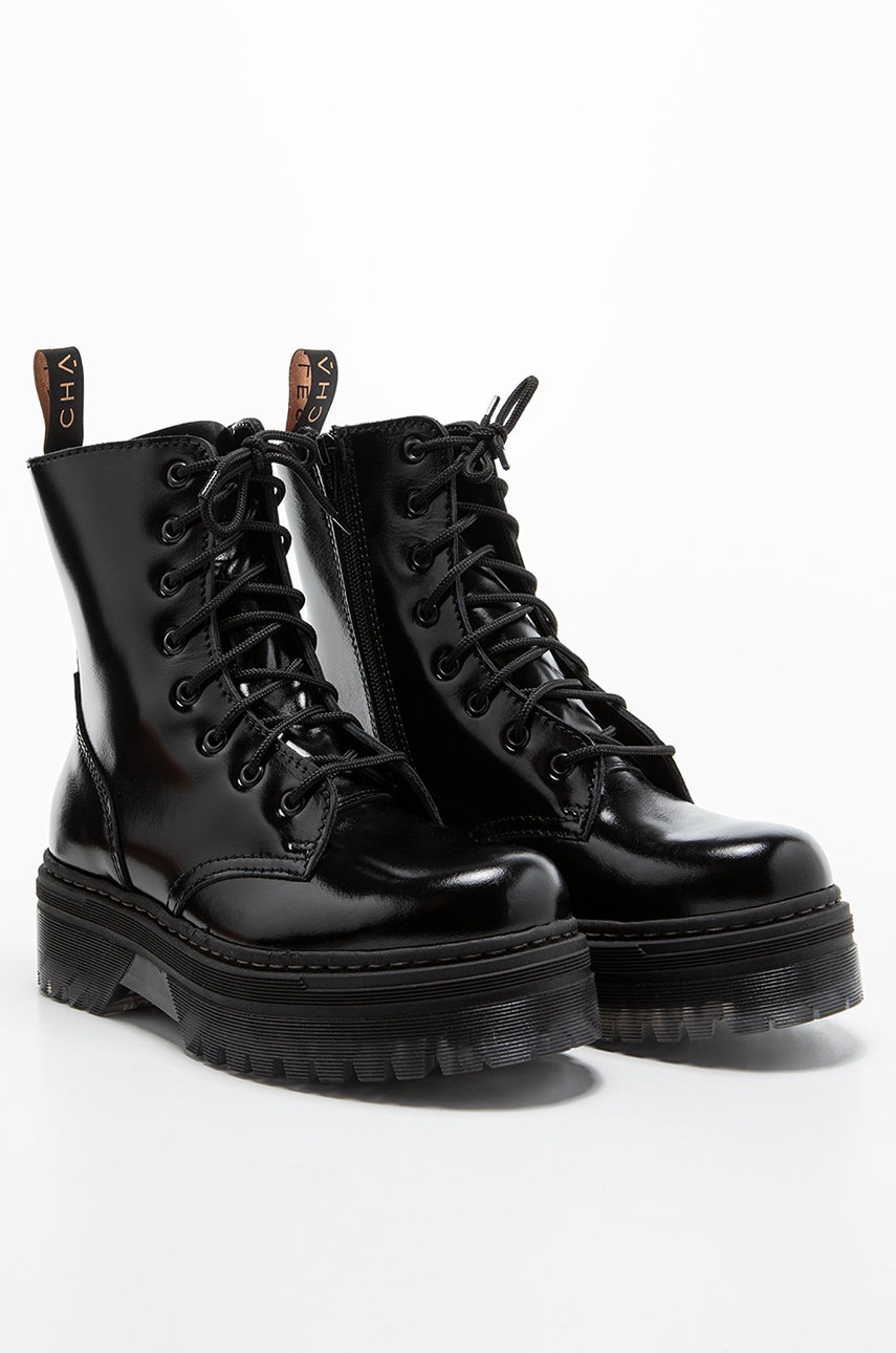 

Шкіряні черевики Charles Footwear жіночі колір чорний на платформі