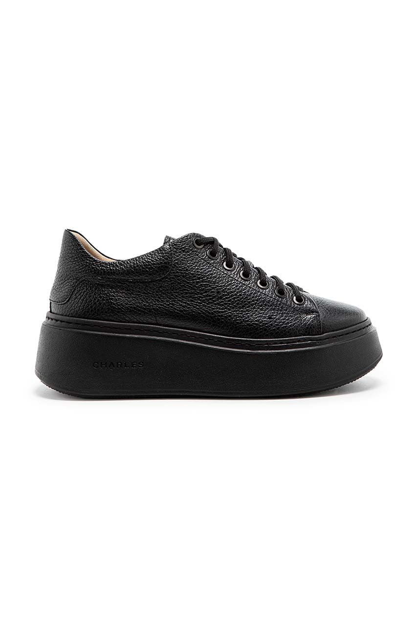 Charles Footwear sneakers din piele culoarea negru