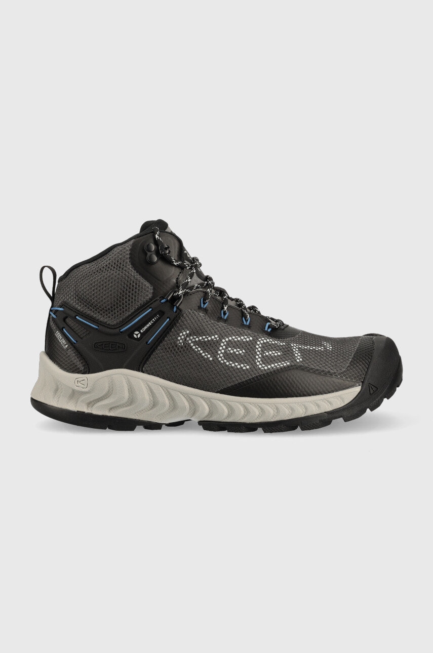 Keen pantofi Nxis Evo Mid barbati, culoarea negru