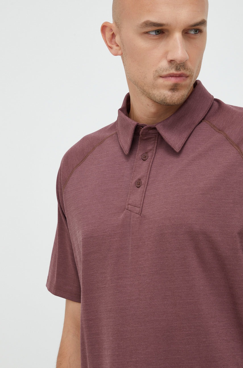 Wrangler tricou polo atg barbati, culoarea bordo, neted