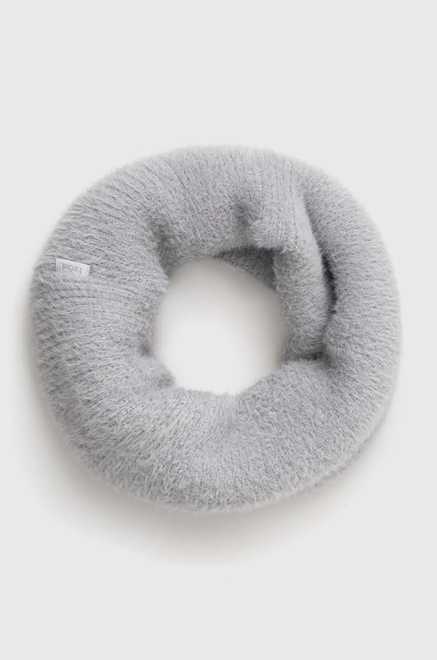 Broel fular circular copii culoarea gri, neted