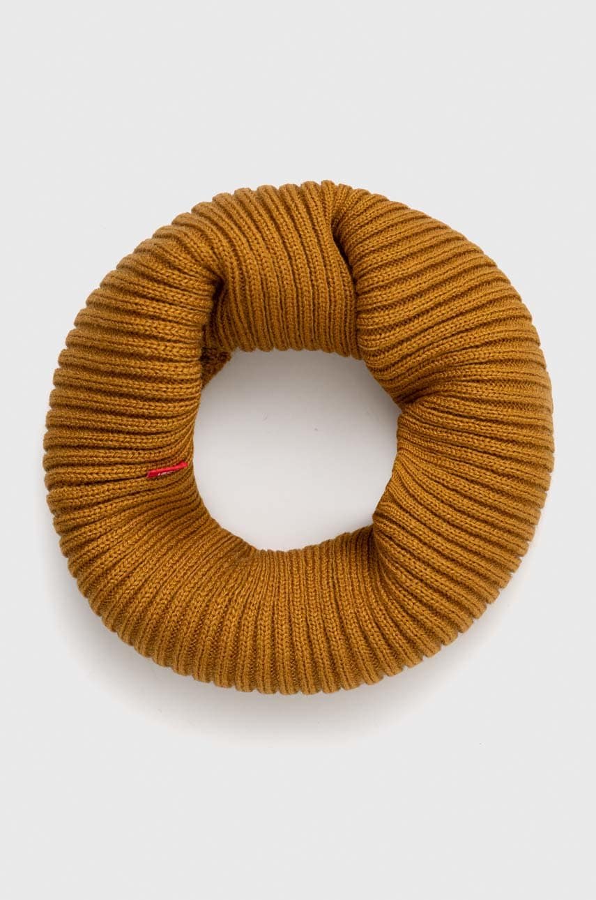 Broel fular circular copii culoarea galben, neted