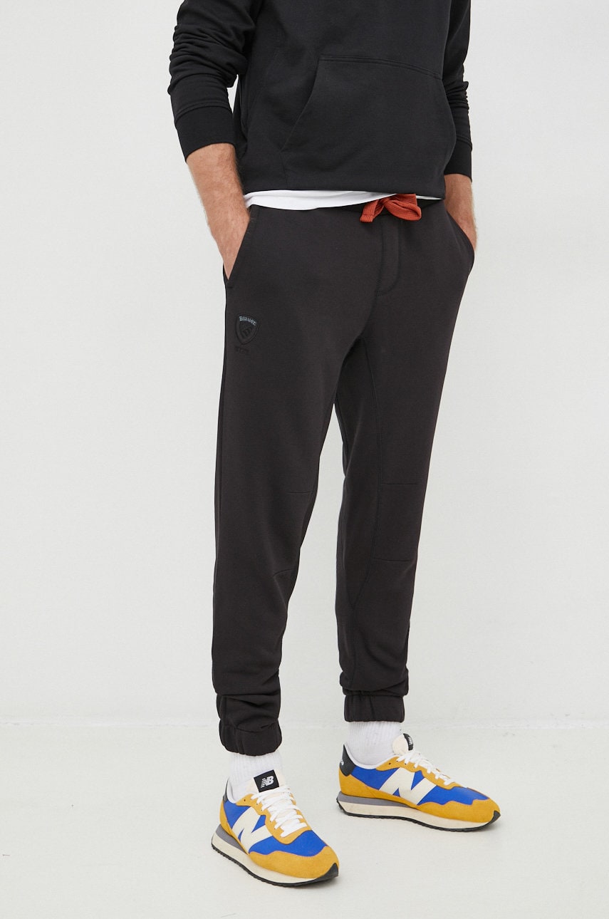 Blauer pantaloni de trening barbati, culoarea negru, cu imprimeu