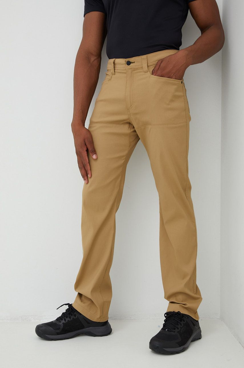 Wrangler pantaloni Atg barbati, culoarea bej, drept answear.ro imagine noua