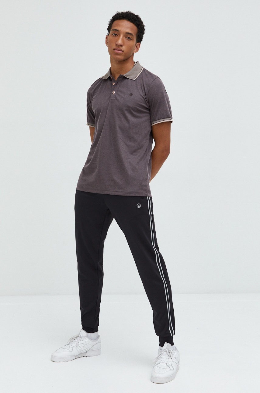 

Спортивні штани Cross Jeans чоловічі колір чорний однотонні