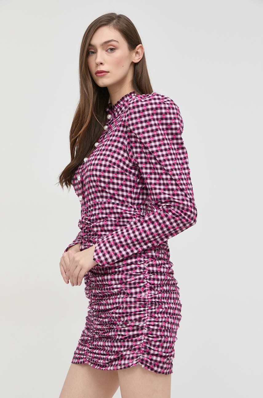 Custommade rochie din bumbac Karia culoarea roz, mini, mulata 2023 ❤️ Pret Super answear imagine noua 2022