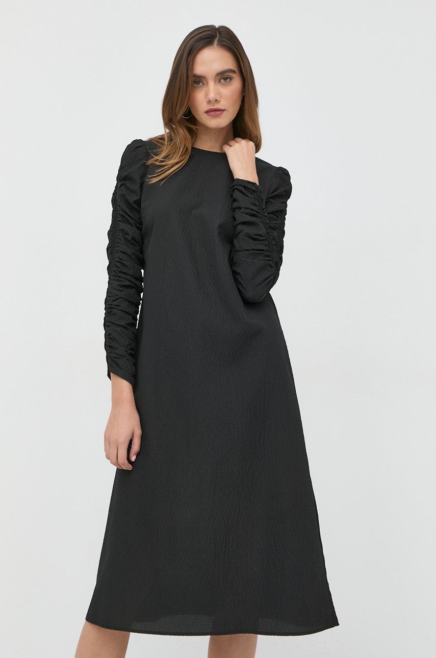 Notes du Nord rochie culoarea negru, midi, drept answear.ro imagine megaplaza.ro