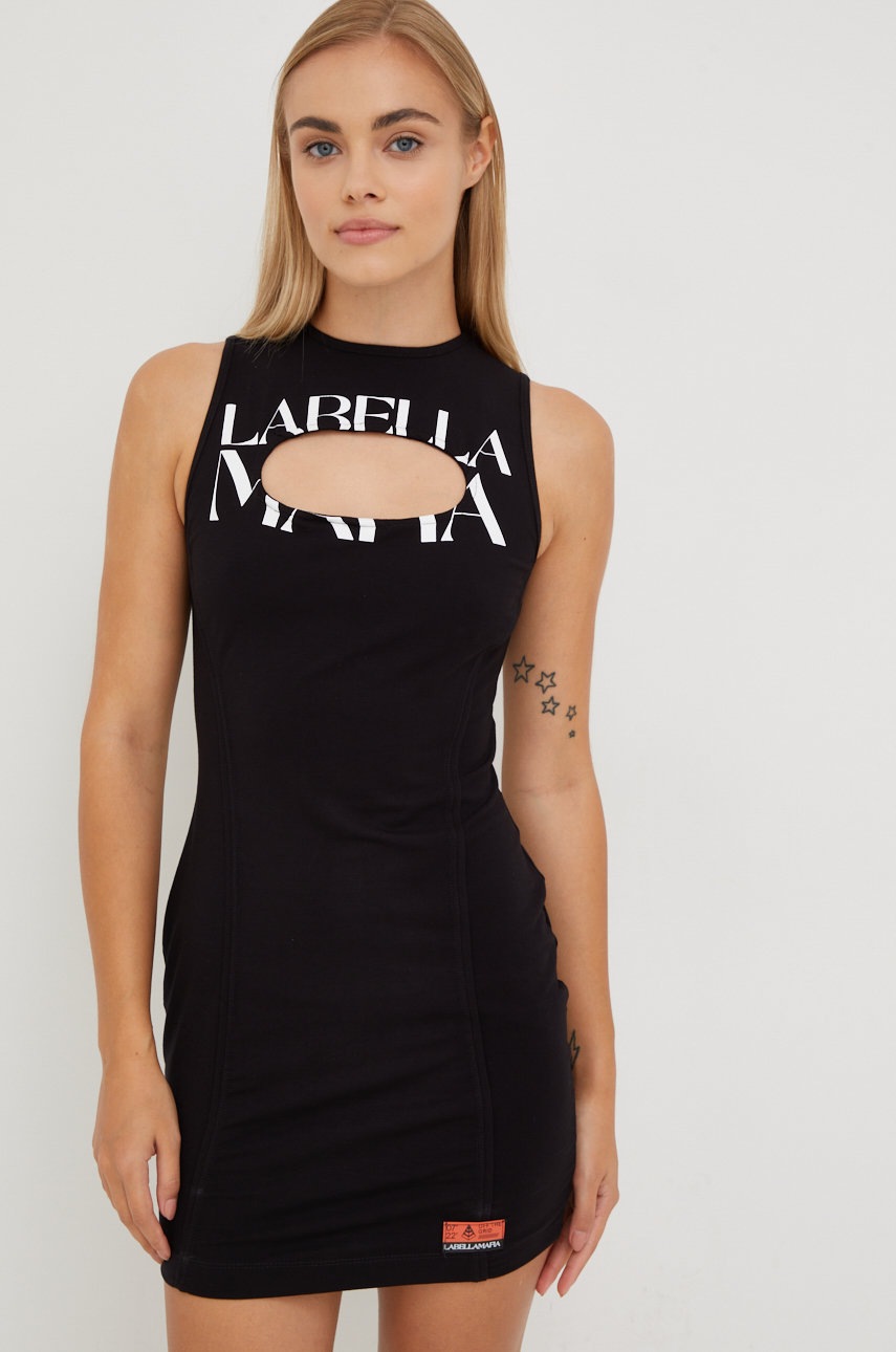 LaBellaMafia Rochie Culoarea Negru, Mini, Mulata