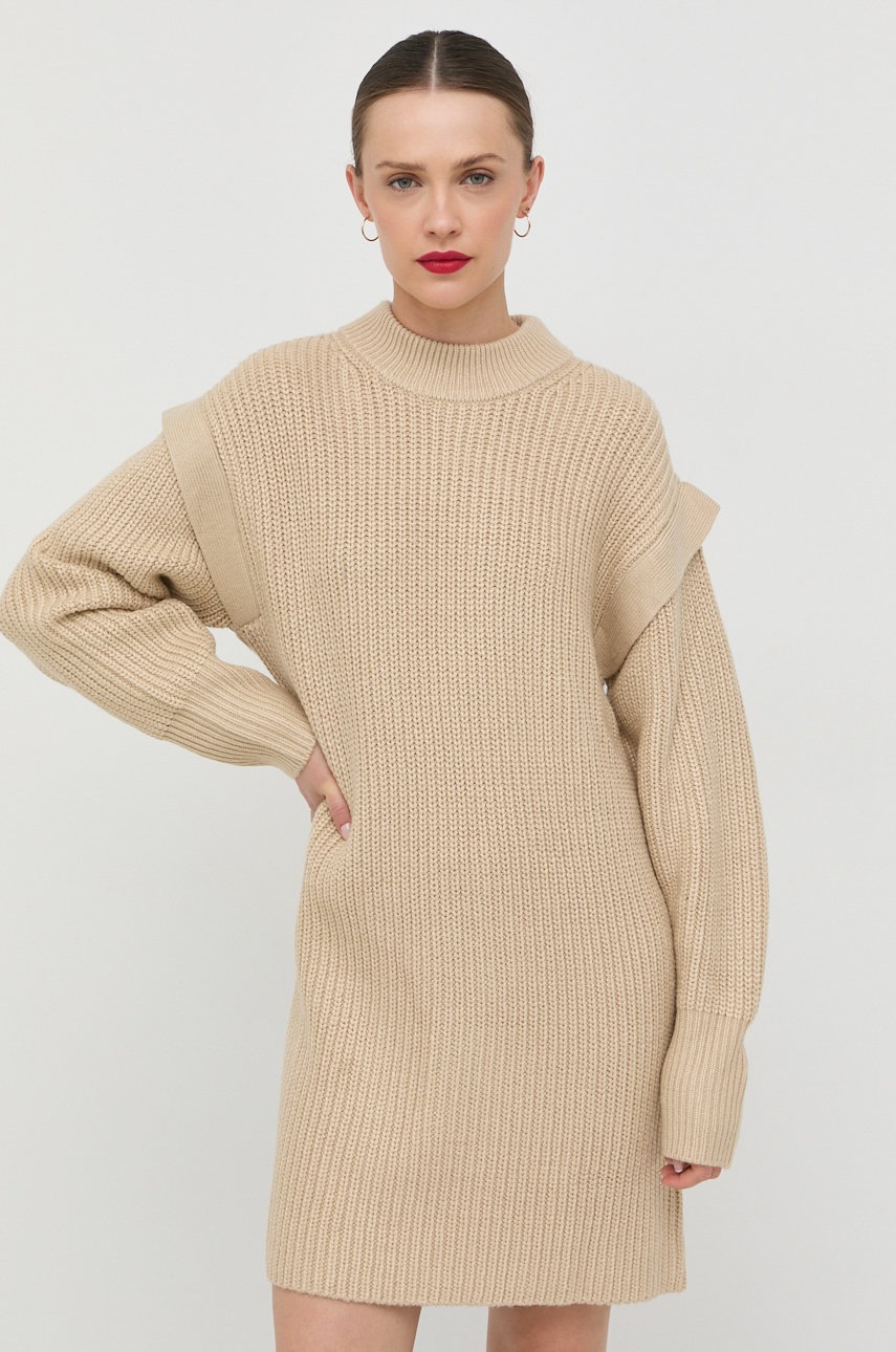 

Сукня Silvian Heach колір бежевий midi oversize