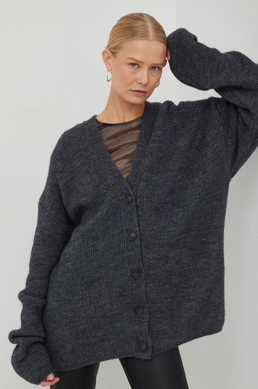 Birgitte Herskind cardigan din lana femei, culoarea gri, călduros 2023 ❤️ Pret Super answear imagine noua 2022