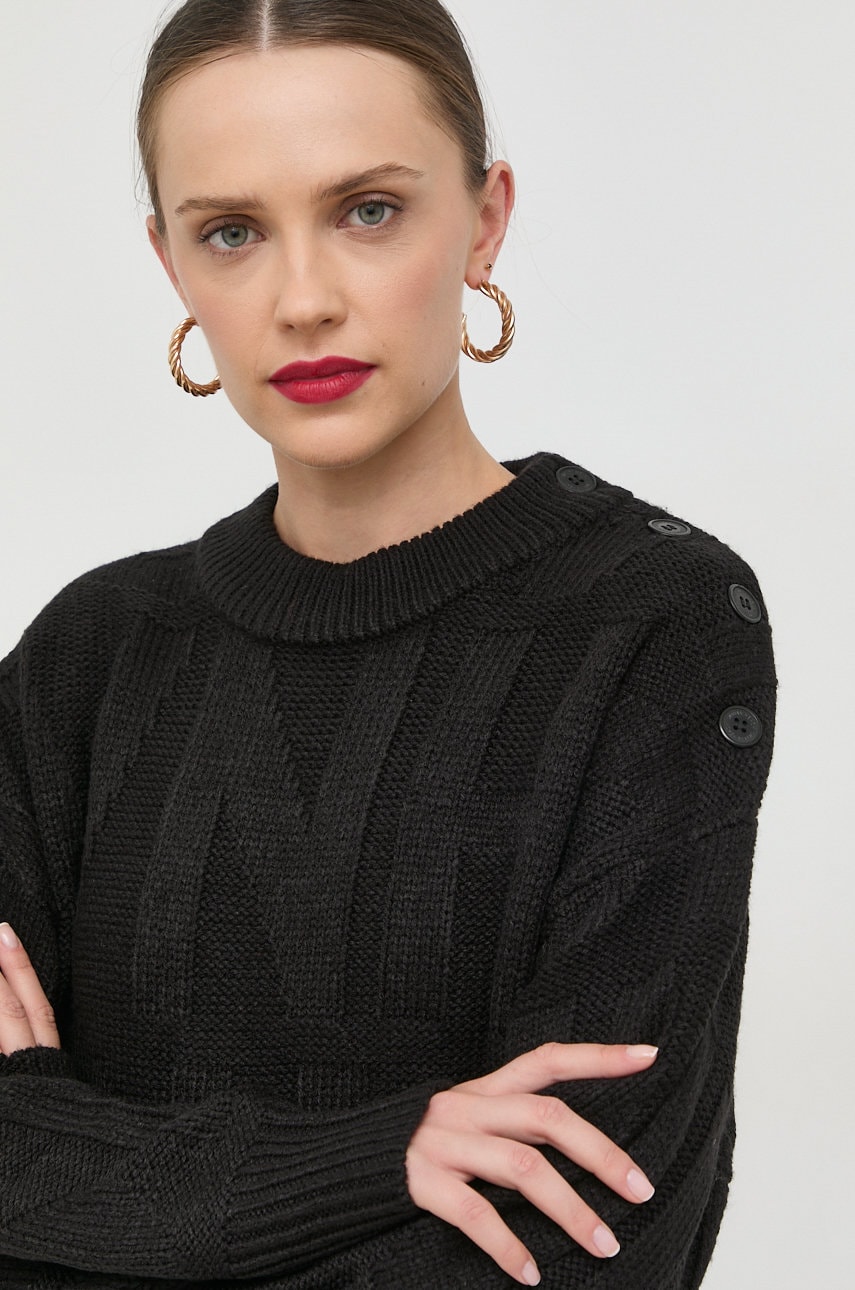 Silvian heach pulover femei, culoarea negru, călduros