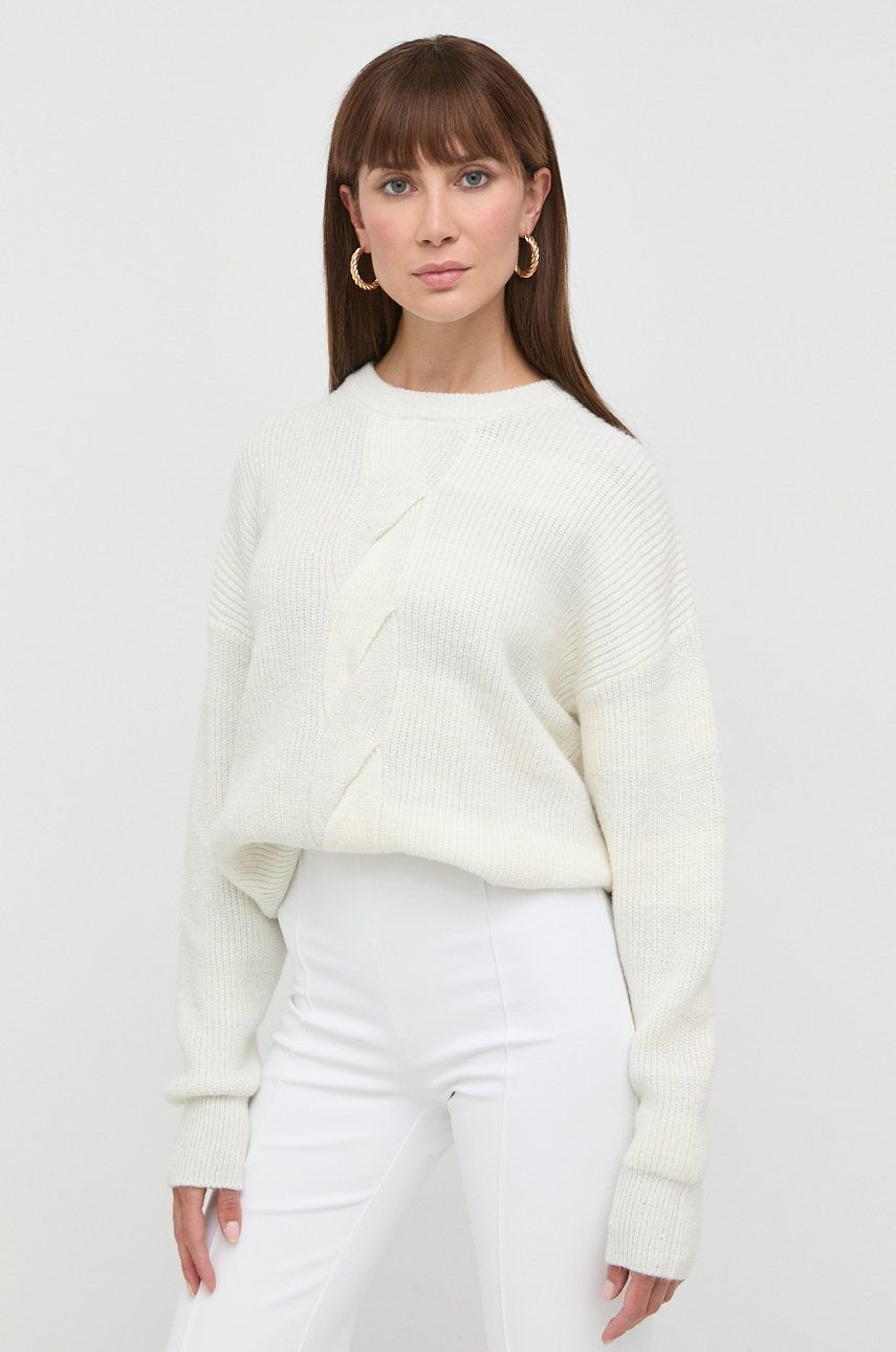 Silvian Heach pulover din amestec de lana femei, culoarea bej, answear.ro