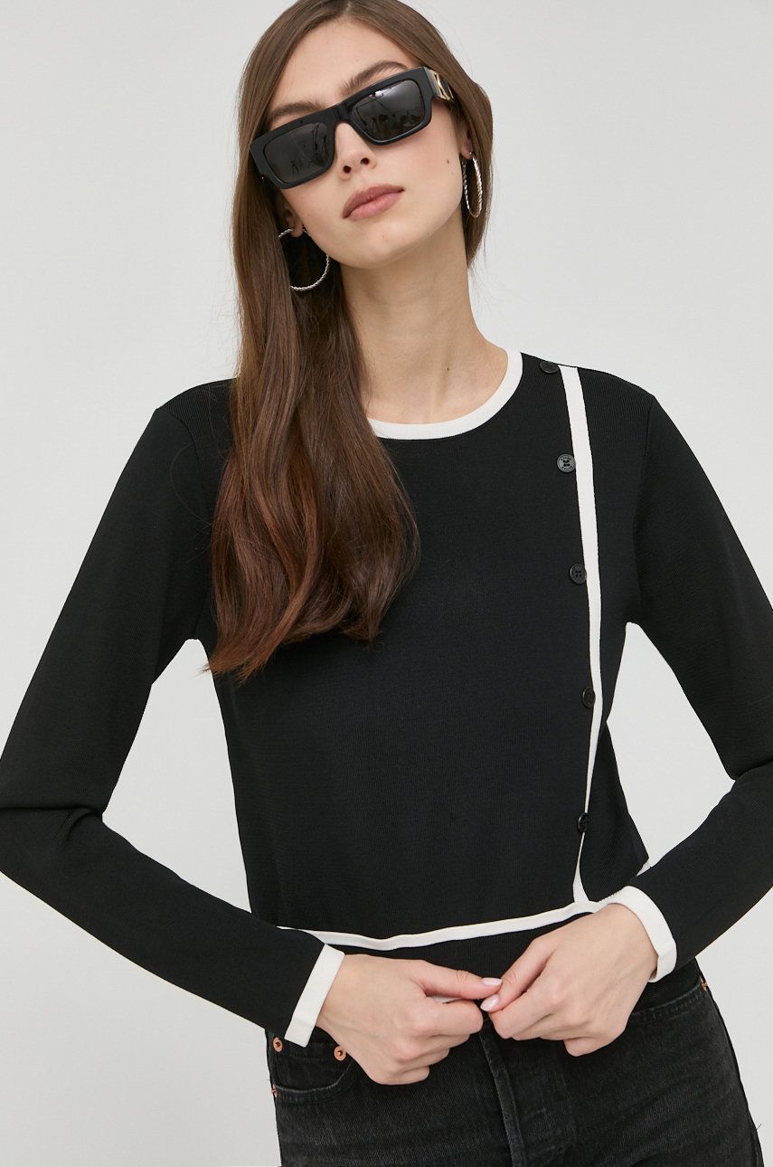 Silvian Heach pulover femei, culoarea negru, light answear.ro