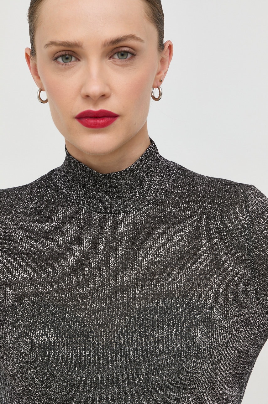 Silvian heach pulover femei, culoarea negru, light, cu turtleneck
