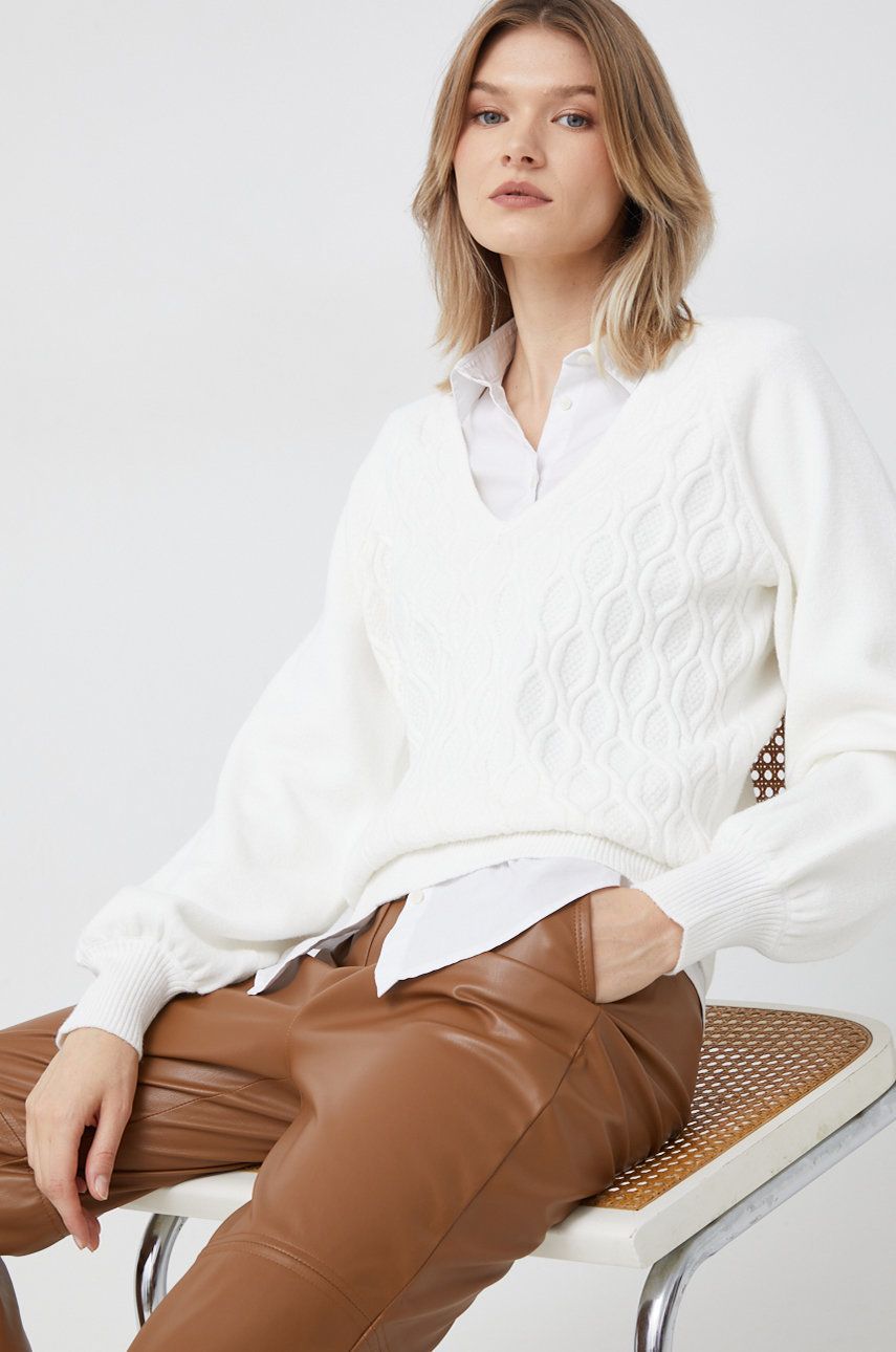 XT Studio sweter damski kolor biały