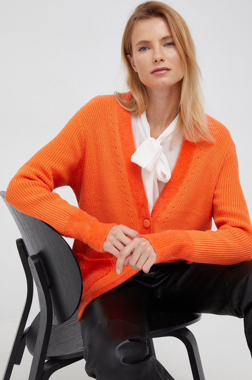 XT Studio cardigan femei, culoarea portocaliu, light