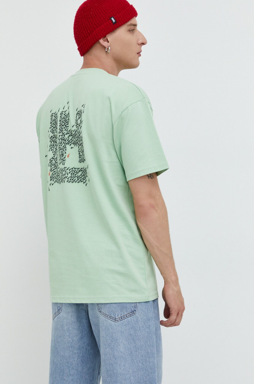 Local heroes tricou din bumbac culoarea verde, cu imprimeu