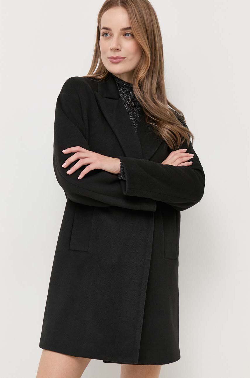 E-shop Kabát Silvian Heach dámský, černá barva, přechodný, oversize