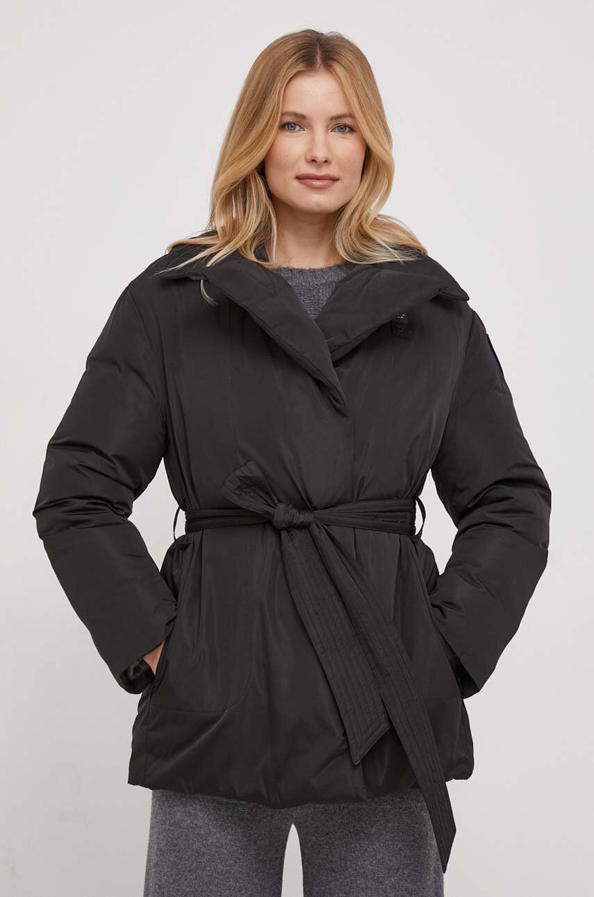 Péřová bunda Blauer dámská, černá barva, zimní