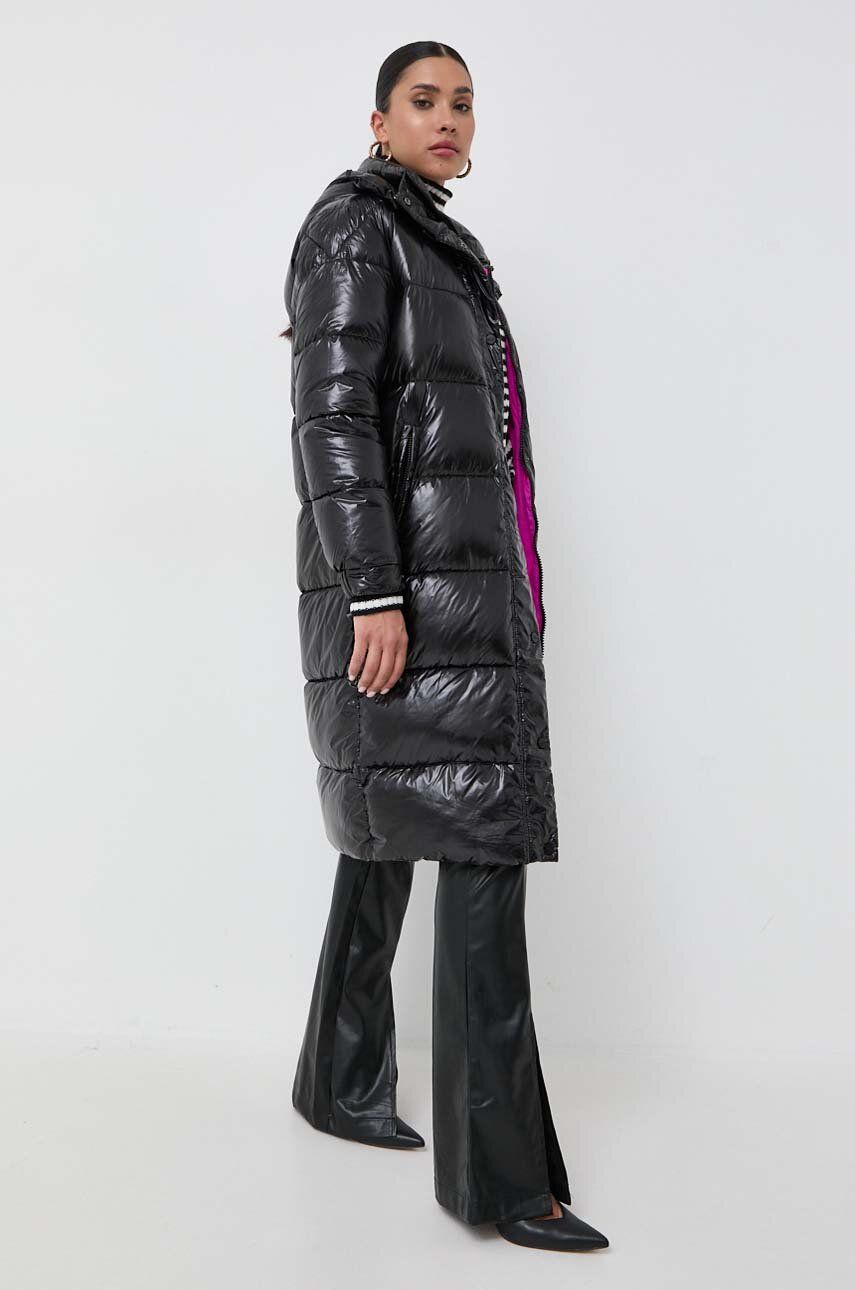 Levně Péřová bunda Silvian Heach dámská, černá barva, zimní