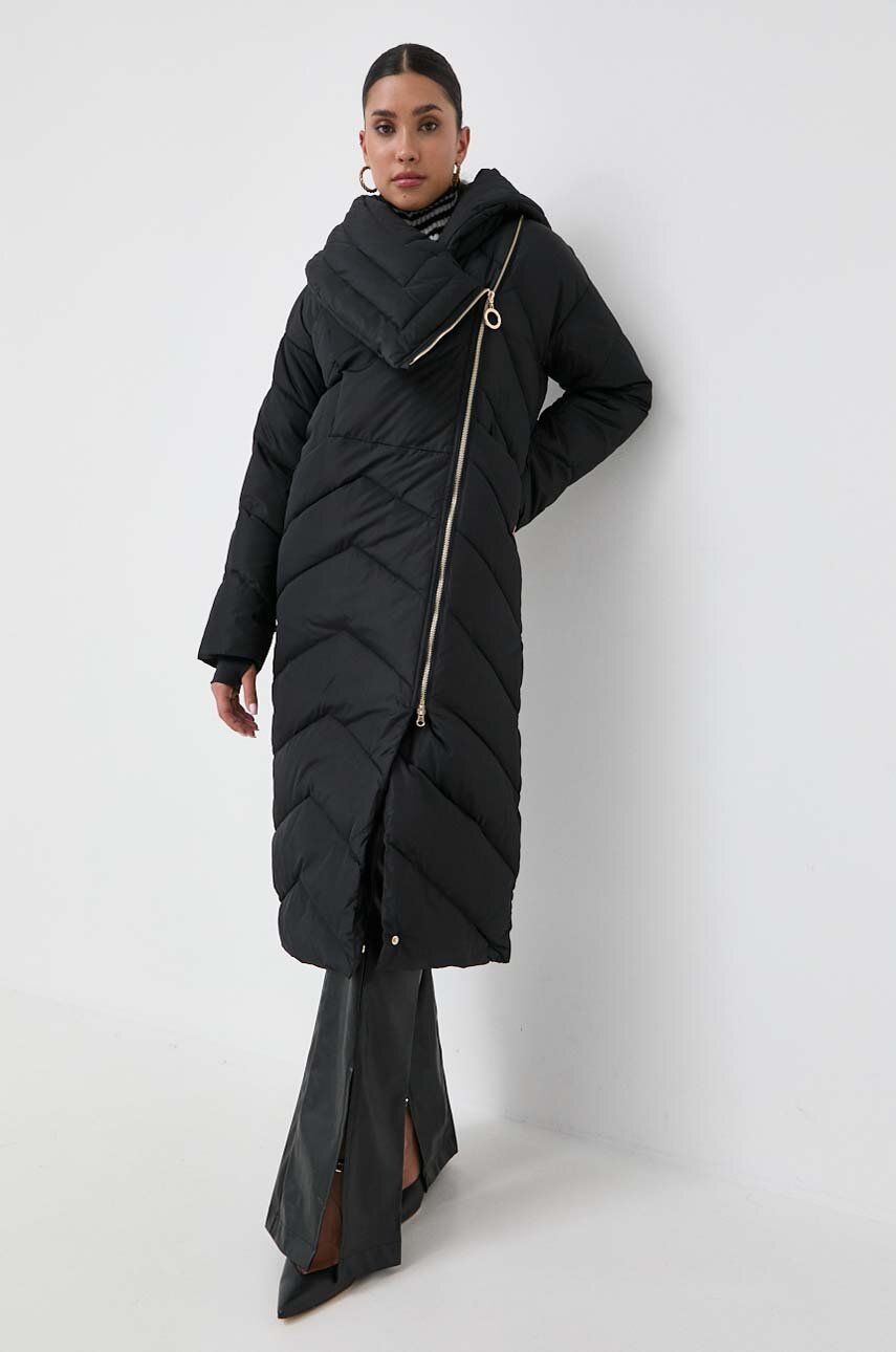Páperová bunda Silvian Heach dámska, čierna farba, zimná