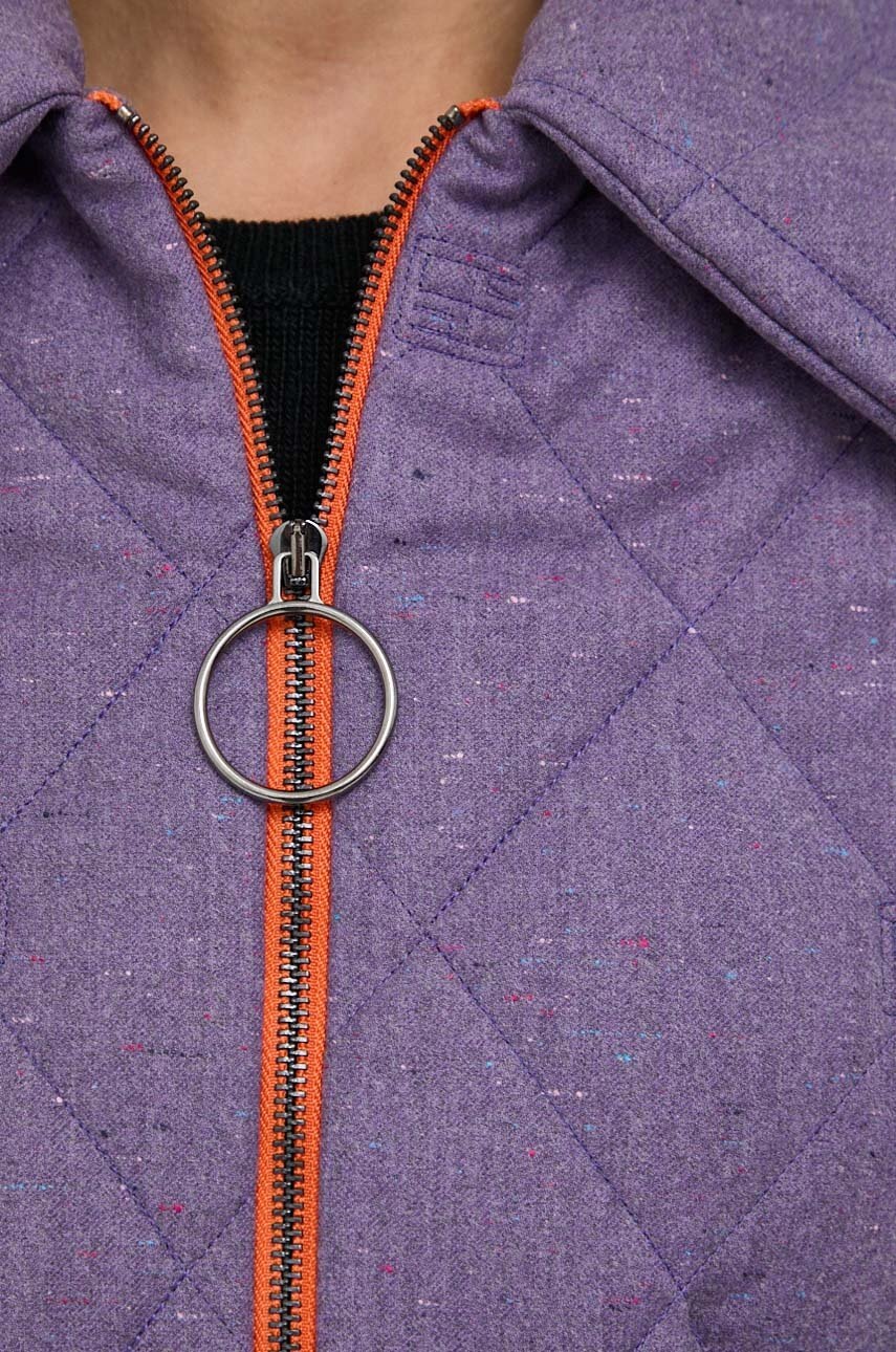 Μάλλινο μπουφάν Beatrice B χρώμα: μοβ φωτογραφία