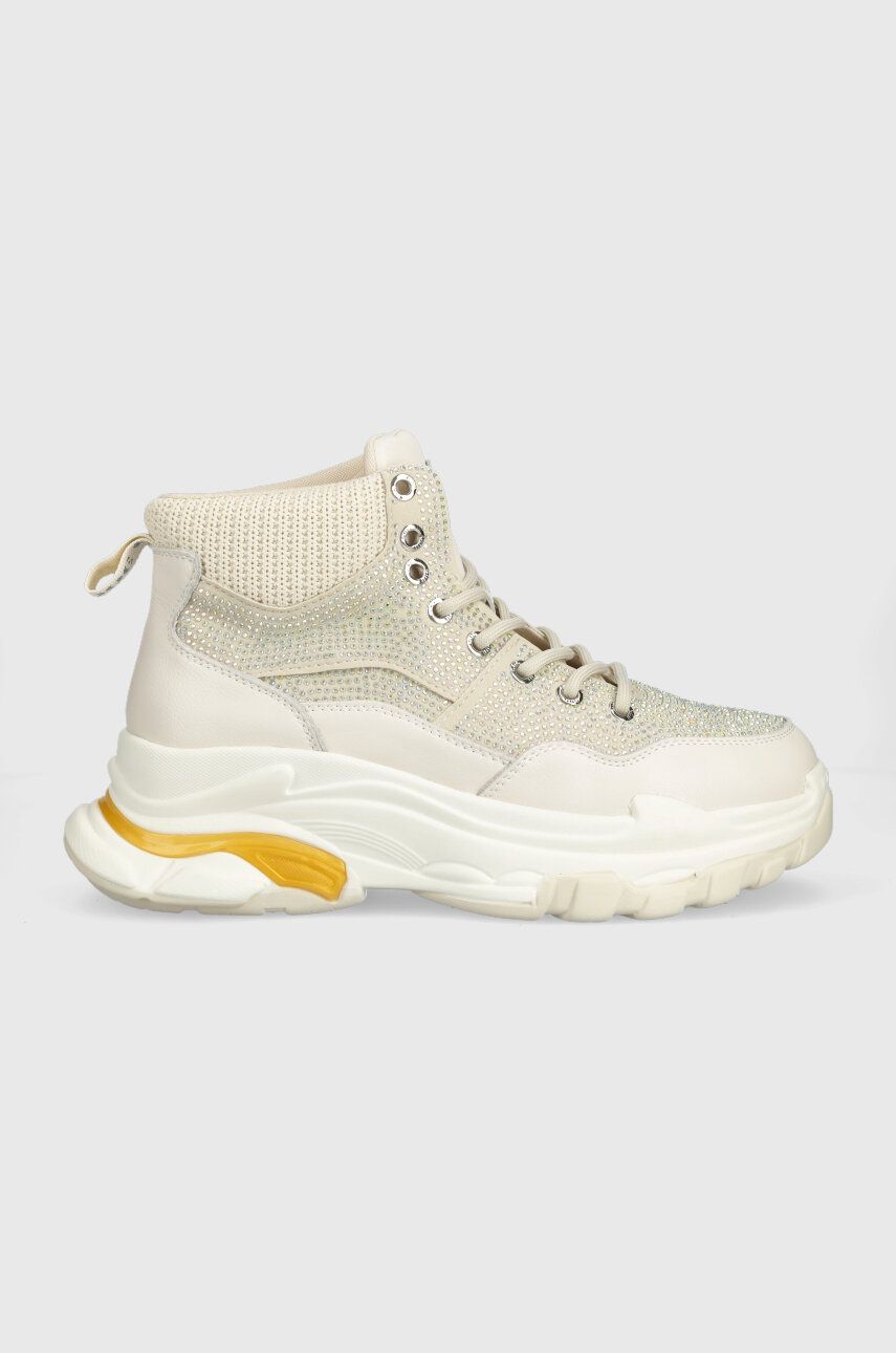 Levně Kožené sneakers boty GOE bílá barva, MM2N4016.WHITE