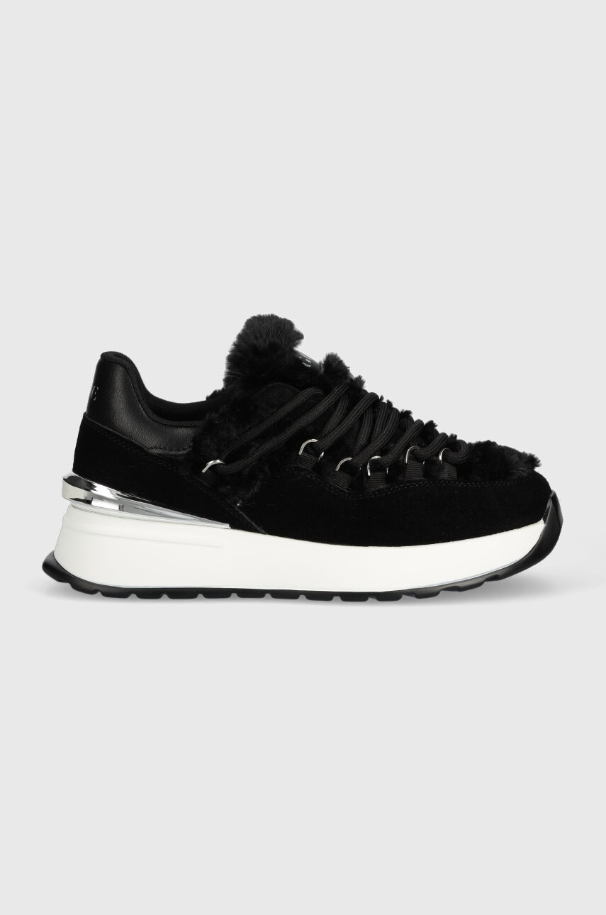 Levně Semišové sneakers boty GOE černá barva, MM2N4094.BLACK