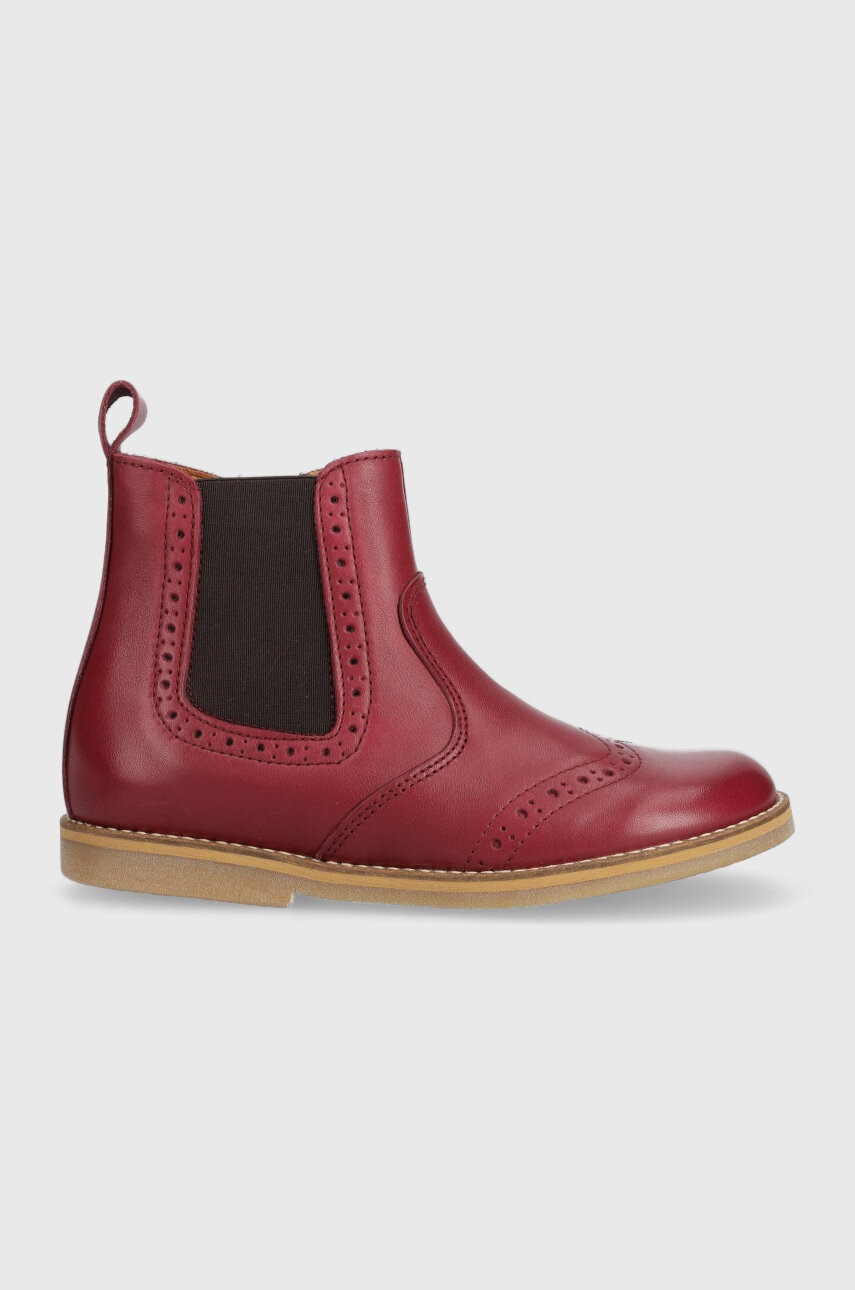 Детские кожаные ботинки Froddo цвет бордовый Детские кожаные ботинки Froddo цвет бордовый