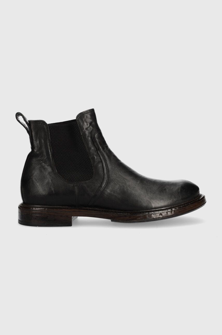Levně Kožené kotníkové boty Charles Footwear James pánské, černá barva, James.Boots.Black
