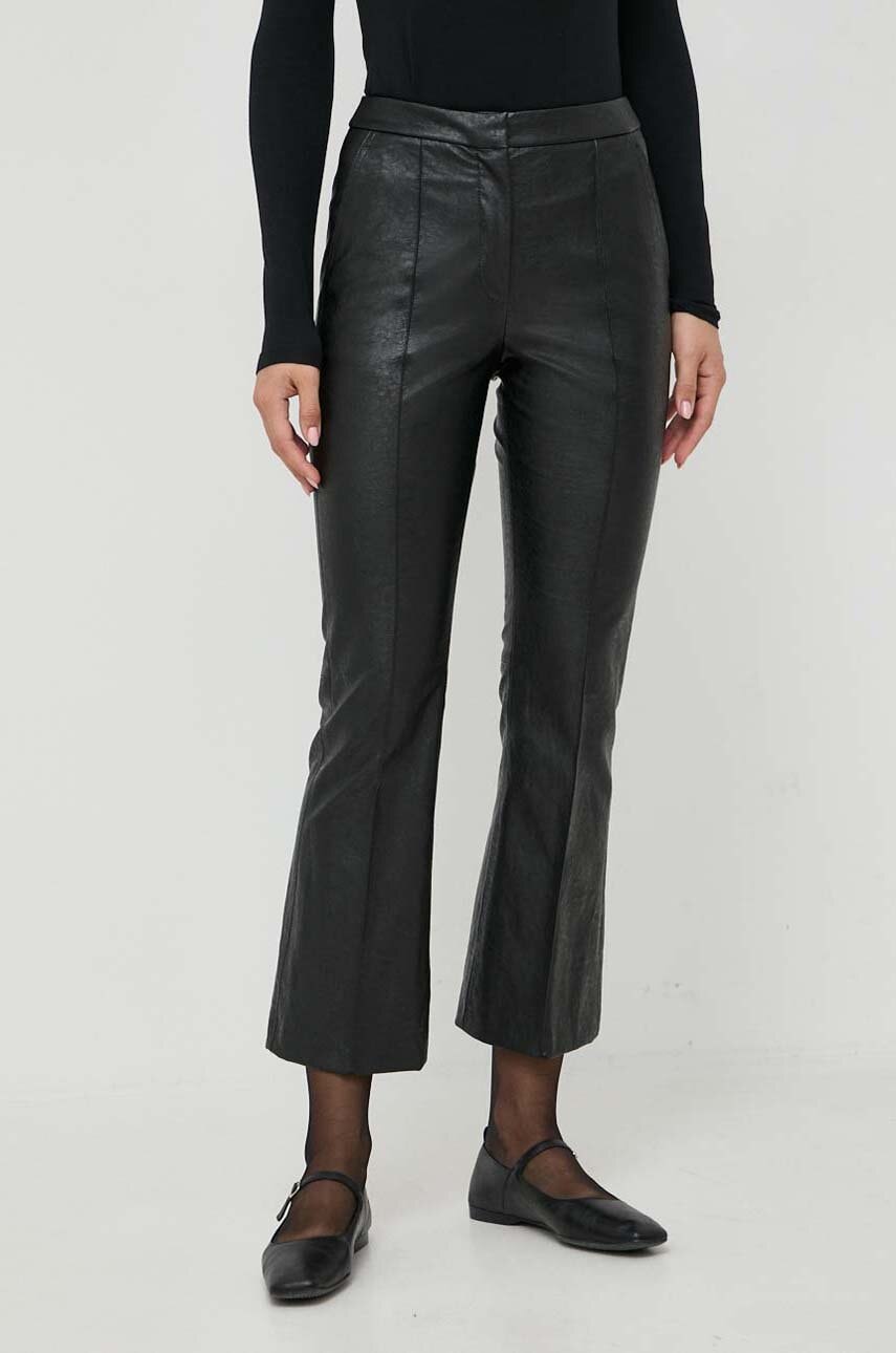 Beatrice B Pantaloni Femei, Culoarea Negru, Drept, High Waist