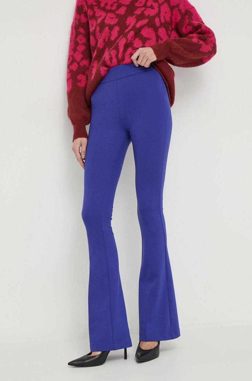 Kalhoty XT Studio dámské, zvony, high waist - modrá - 75 % Polyester