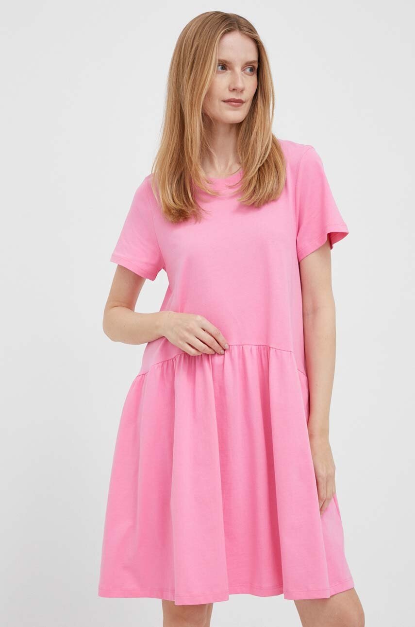 

Бавовняна сукня Rich & Royal колір рожевий mini oversize