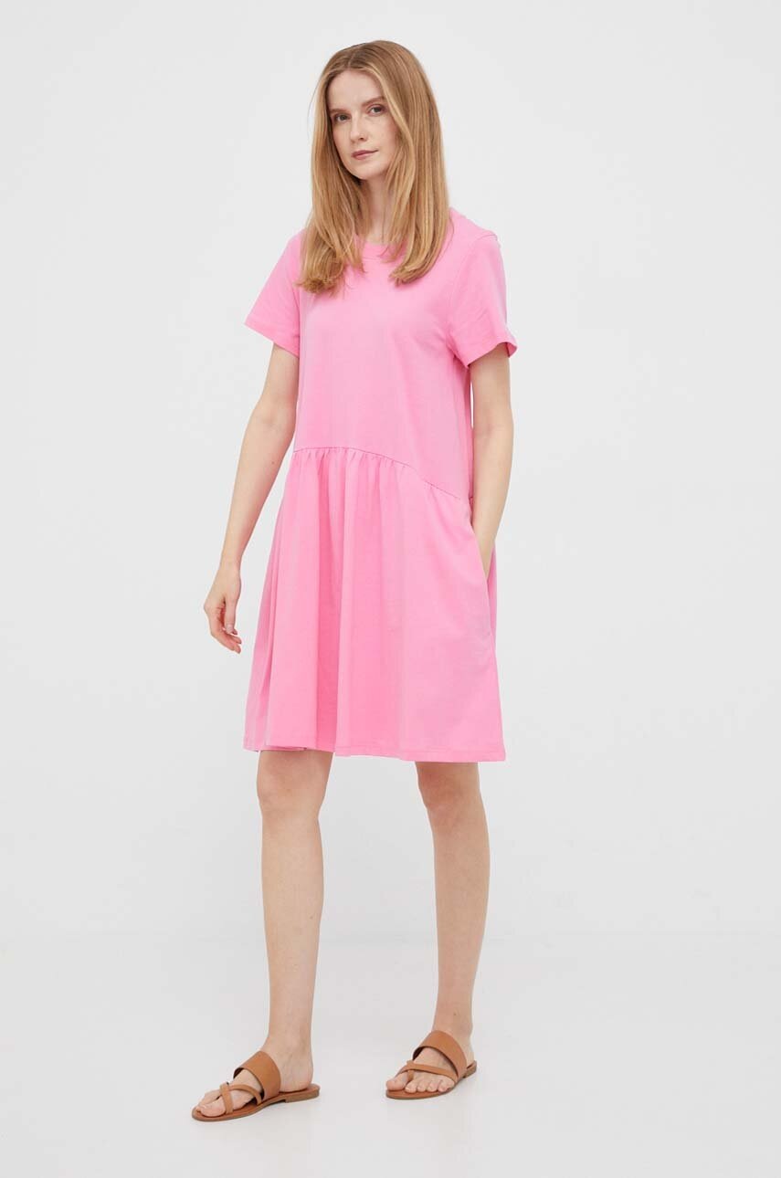 

Бавовняна сукня Rich & Royal колір рожевий mini oversize