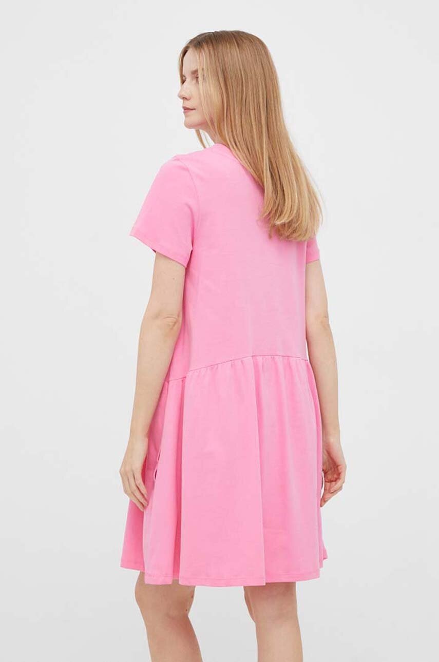 Бавовняна сукня Rich & Royal колір рожевий mini oversize