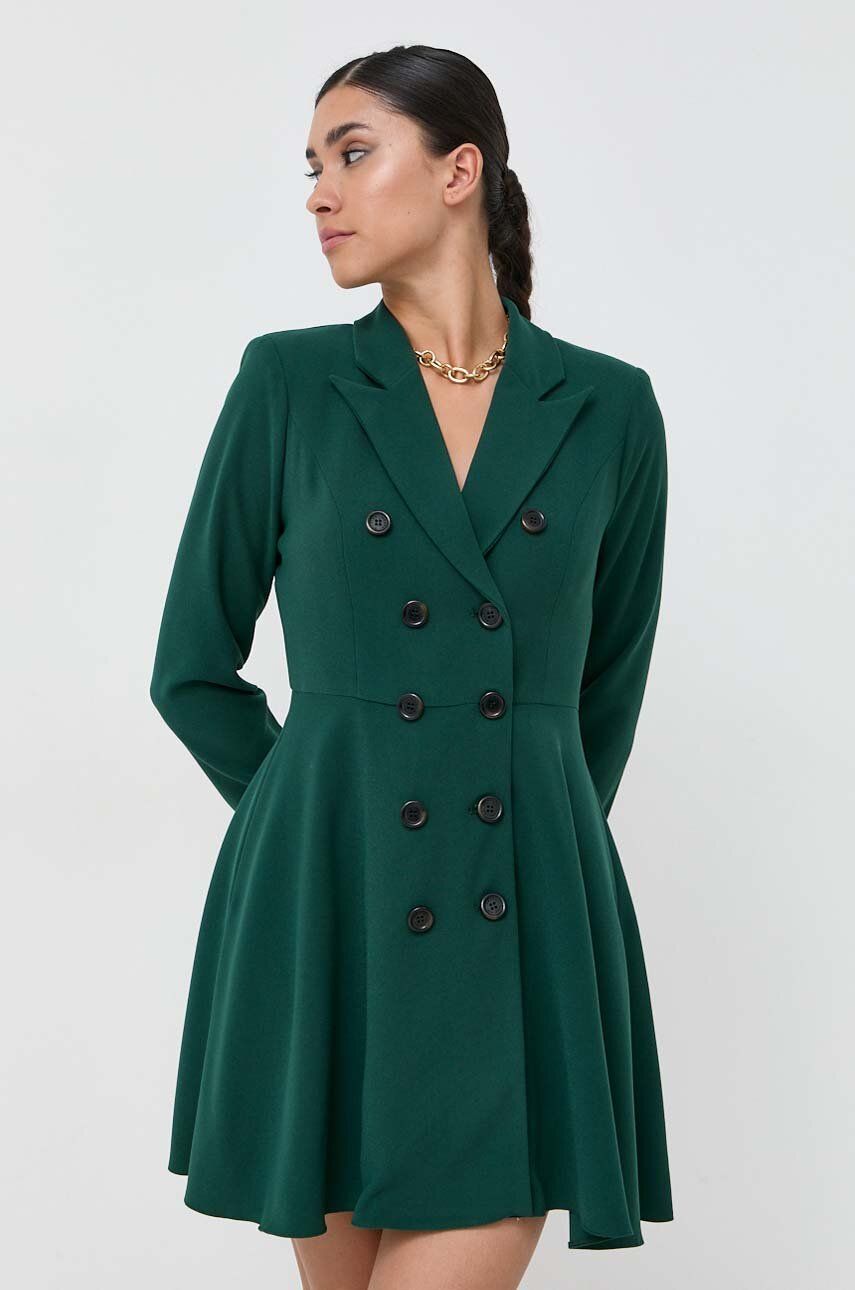 Silvian Heach rochie culoarea verde, mini, evazati