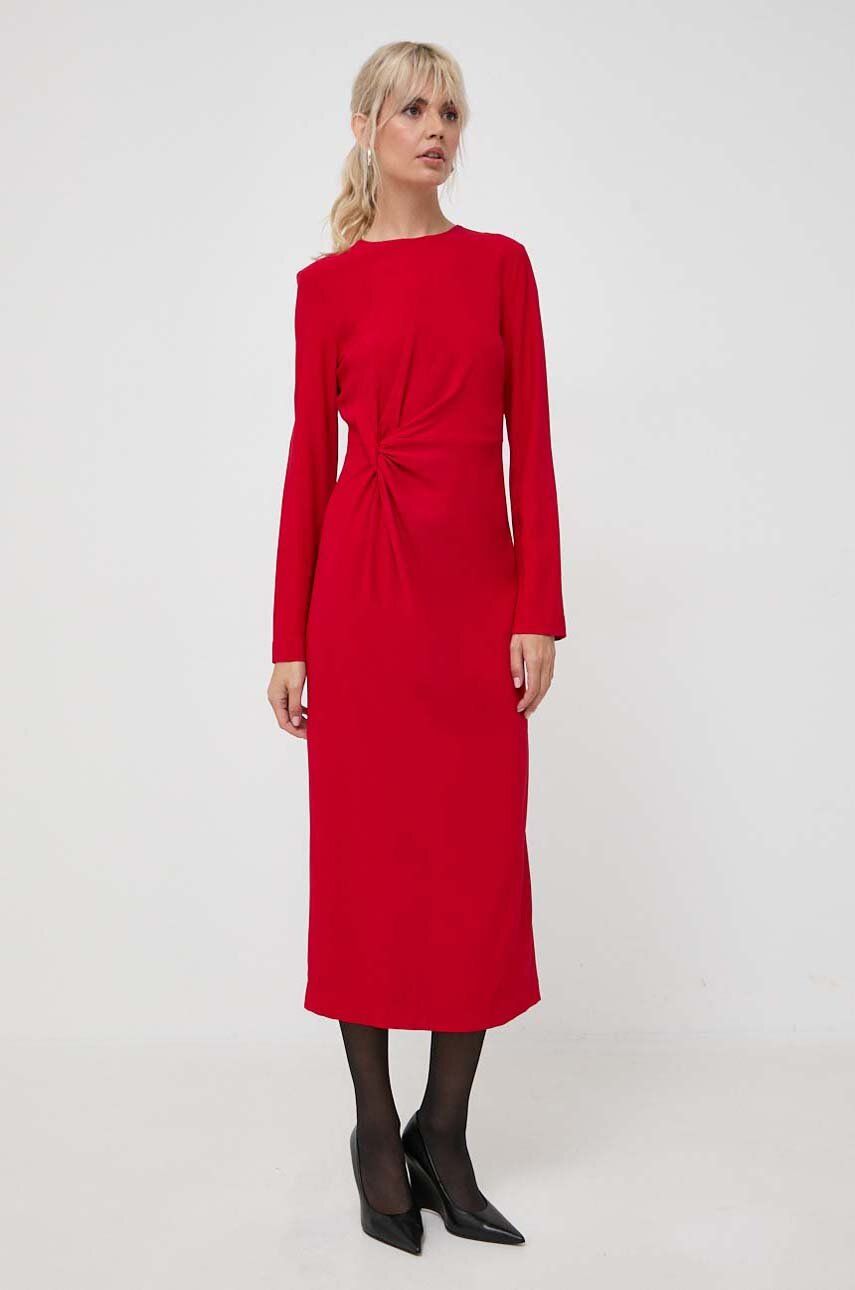 Liviana Conti rochie culoarea rosu, maxi, drept