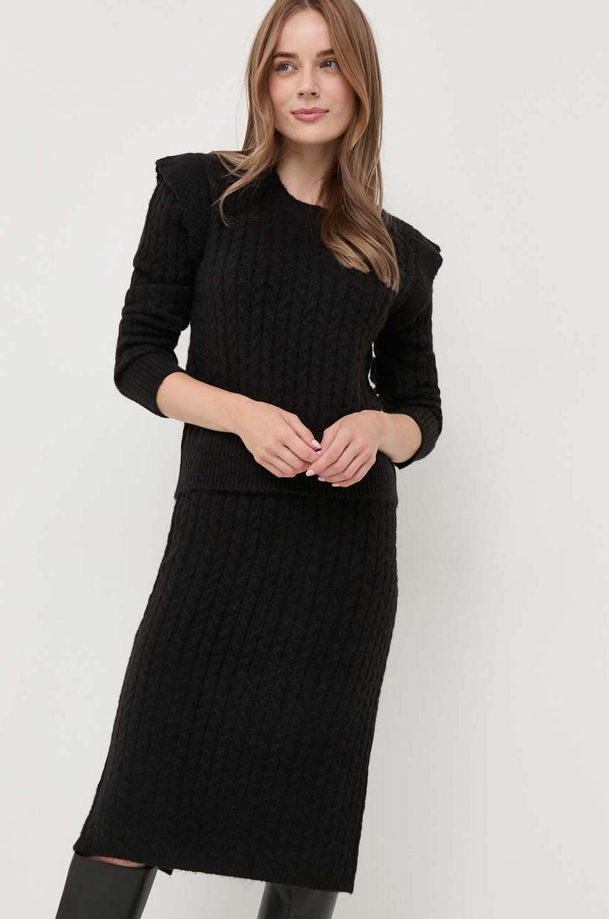 Silvian Heach pulover femei, culoarea negru