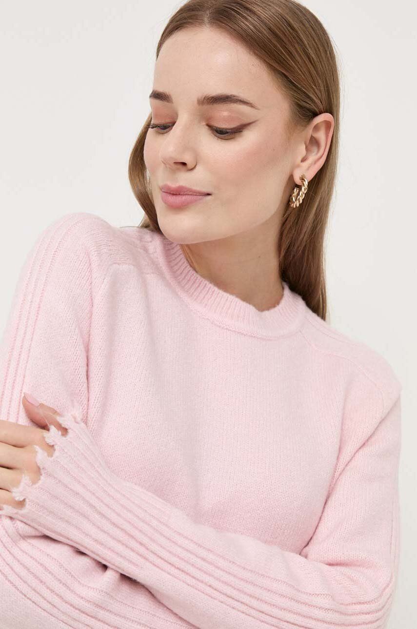 Silvian Heach pulover femei, culoarea roz, călduros
