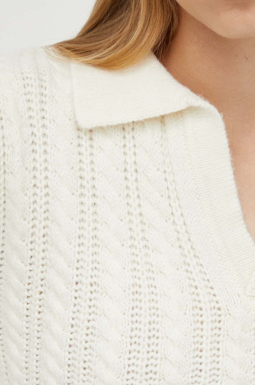 Πουλόβερ με προσθήκη μαλλιού Beatrice B γυναικεία, χρώμα: μπεζ φωτογραφία