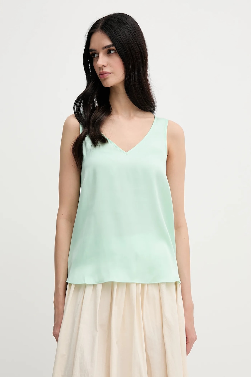 Mos Mosh top de mătase culoarea negru